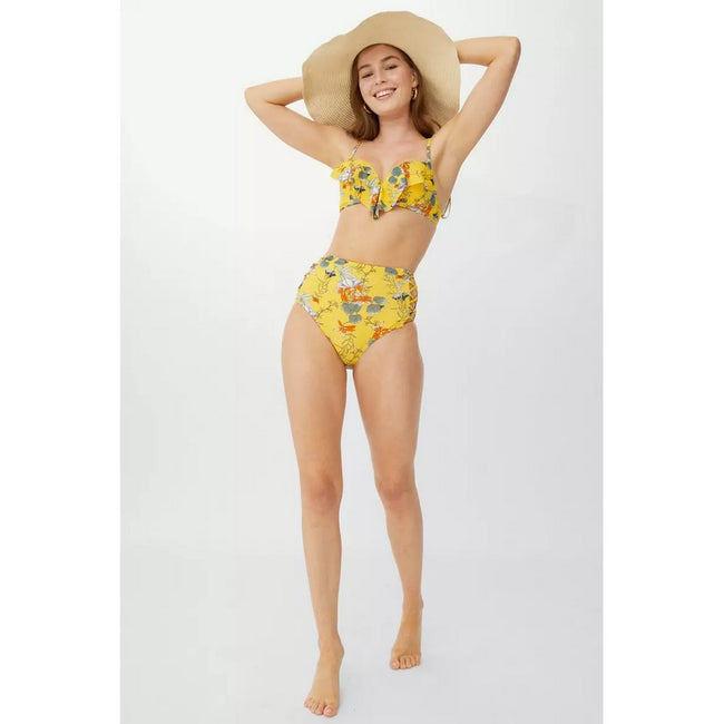 Yellow - Lifestyle - Debenhams Womens-Ladies Floral Underwired Bikini Top