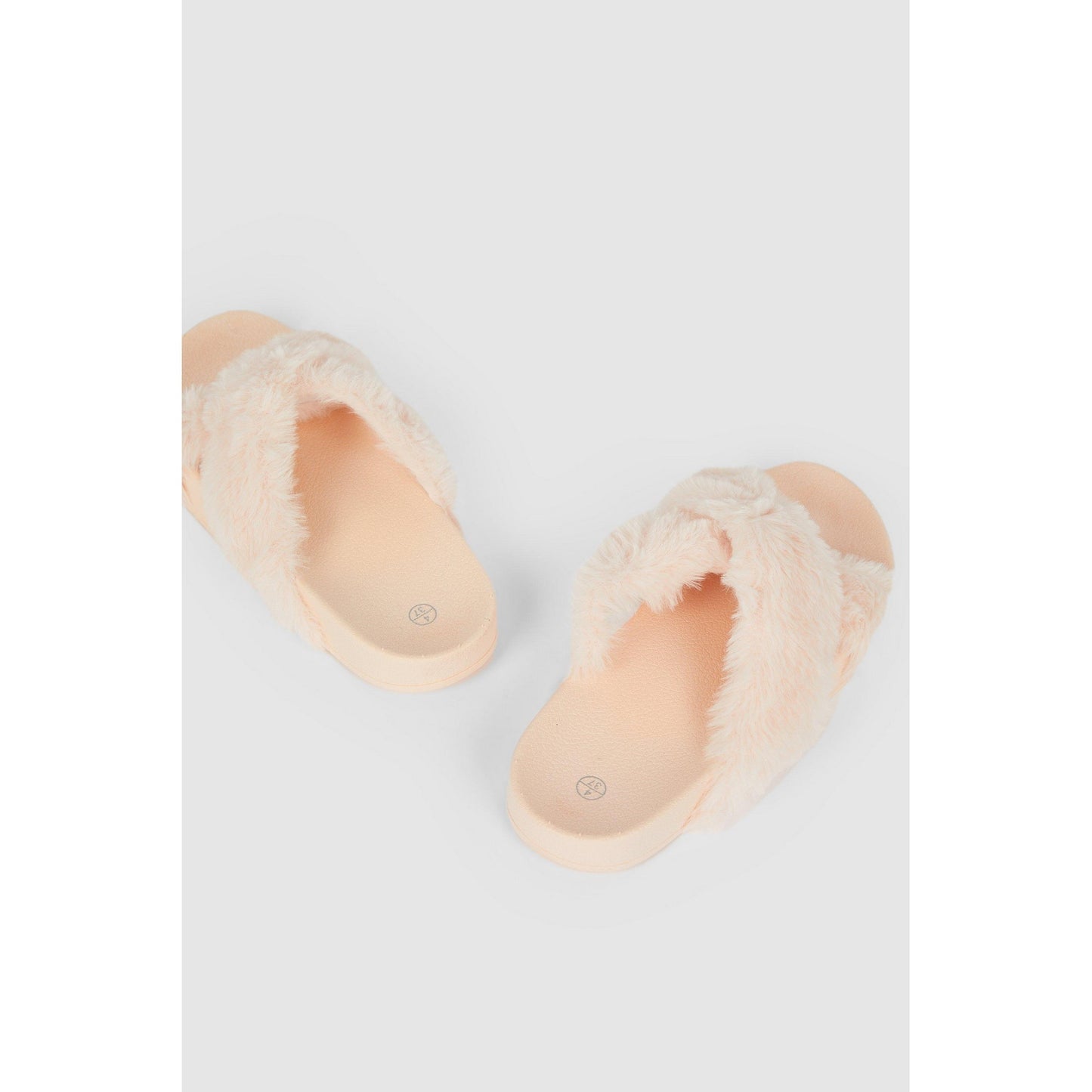 Blush - Side - Debenhams Womens-Ladies Criss-Cross Slippers
