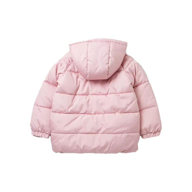 Pink - Back - Blue Zoo Girls Asymmetric Puffer Jacket