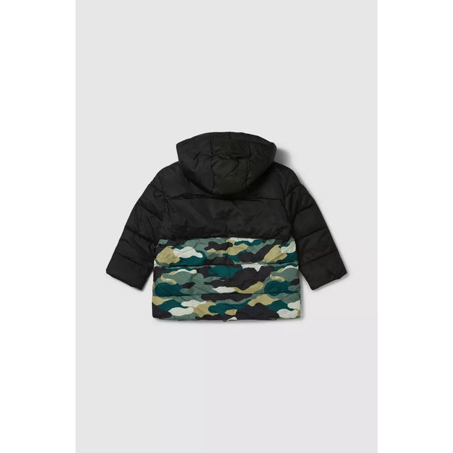 Khaki-Black - Back - Blue Zoo Boys Camo Padded Jacket