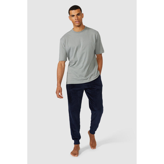 Navy - Lifestyle - Debenhams Mens Fleece Cuffed Lounge Pants