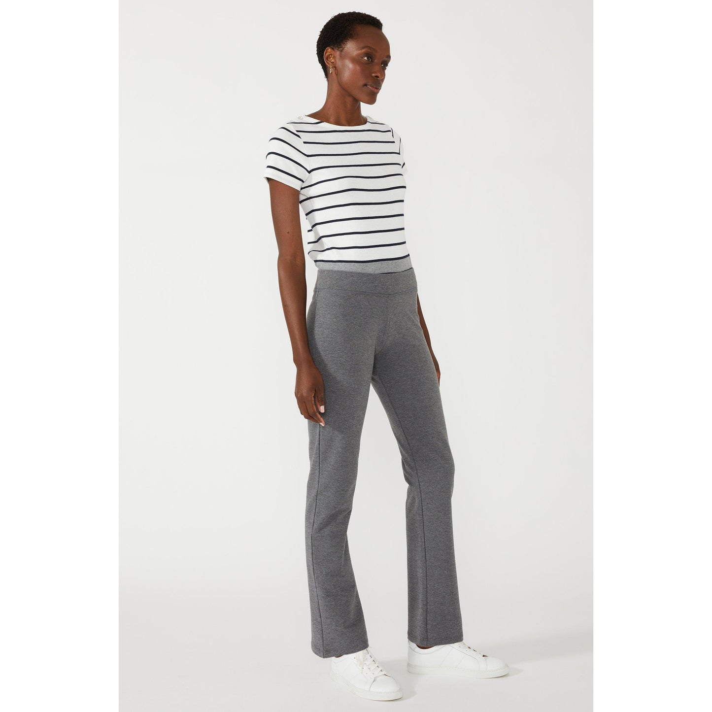 Dark Grey - Front - Maine Womens-Ladies Slim Jogging Bottoms