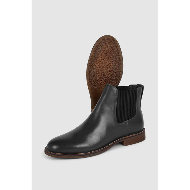 Black - Side - Mantaray Mens Heritage Leather Chelsea Boots