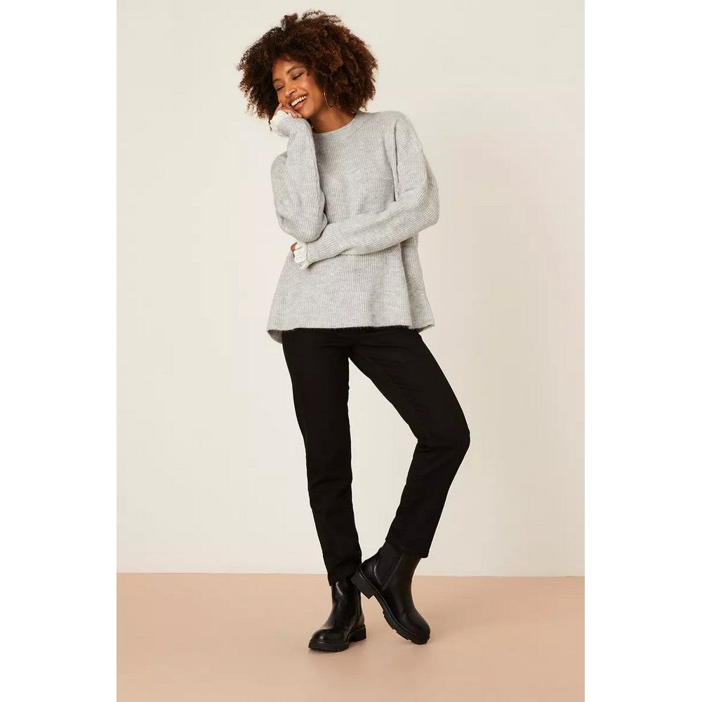 Grey - Lifestyle - Dorothy Perkins Womens-Ladies Broderie Knitted Lace Detail Jumper