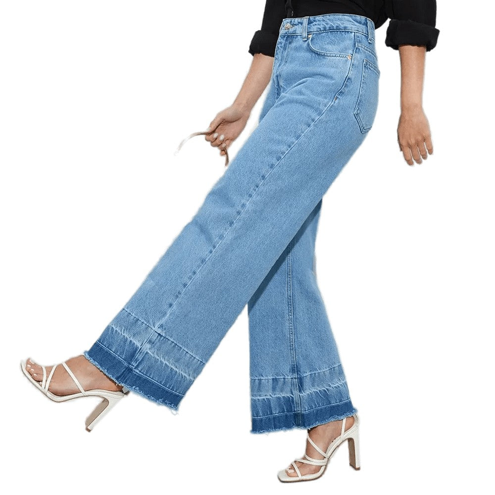 Dorothy Perkins Womens/Ladies Hem Detail Petite Wide Leg Jeans