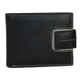 Black-Grey - Front - Eastern Counties Leather Andrew Tri-Fold Wallet