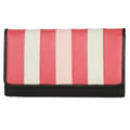 Black-Coral - Front - Eastern Counties Leather Womens-Ladies Tracey Purse With Colour Stripe Panel
