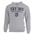 Grey - Front - Mens Oxford University Print Hooded Sweatshirt Jumper-Hoodie Top