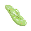 Lime - Back - FLOSO Childrens-Kids Girls Heart Flip Flops