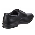 Black - Back - Hush Puppies Mens Cale Oxford Plain Toe Leather Shoes