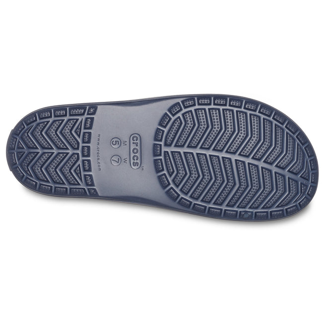 Navy-White - Pack Shot - Crocs Womens-Ladies Crocband III Slide Slip On Sandals