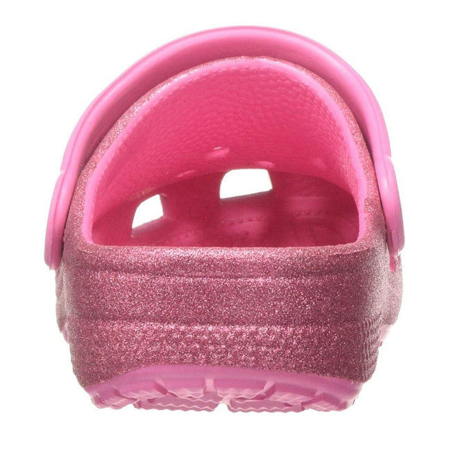 Light Pink - Side - Crocs Childrens-Kids Classic Glitter Slip On Clog