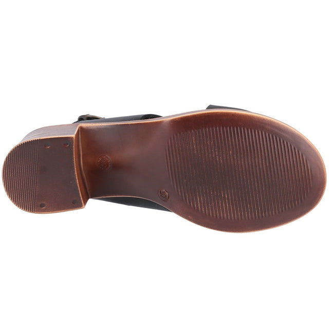 Black - Lifestyle - Hush Puppies Womens-Ladies Gabrielle Leather Heeled Sandals