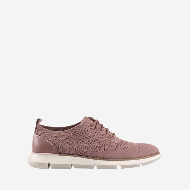 Blush Red-Ivory - Back - Cole Haan Womens-Ladies Zerogrand Stitchlite Oxfords