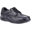 Black - Front - Hush Puppies Boys Hudson Leather School Shoes