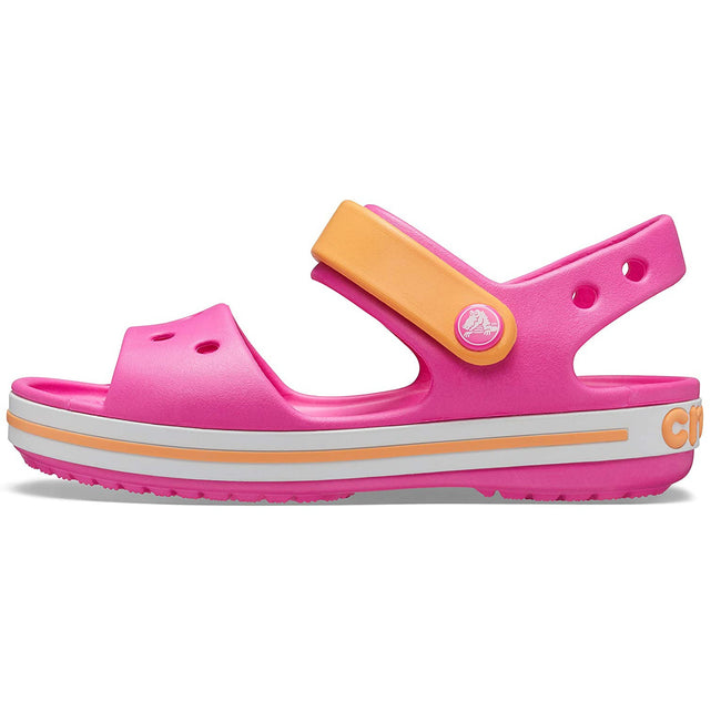 Electric Pink-Cantaloupe - Lifestyle - Crocs Childrens-Kids Crocband Sandals