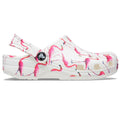 White-Pink - Back - Crocs Childrens-Kids Classic Pool Party Flamingo Clogs