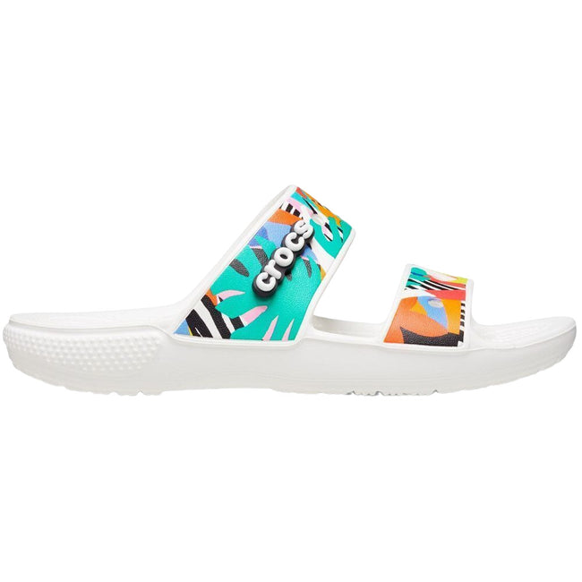 Multicoloured - Back - Crocs Unisex Adult Classic Resort Retro Sandals
