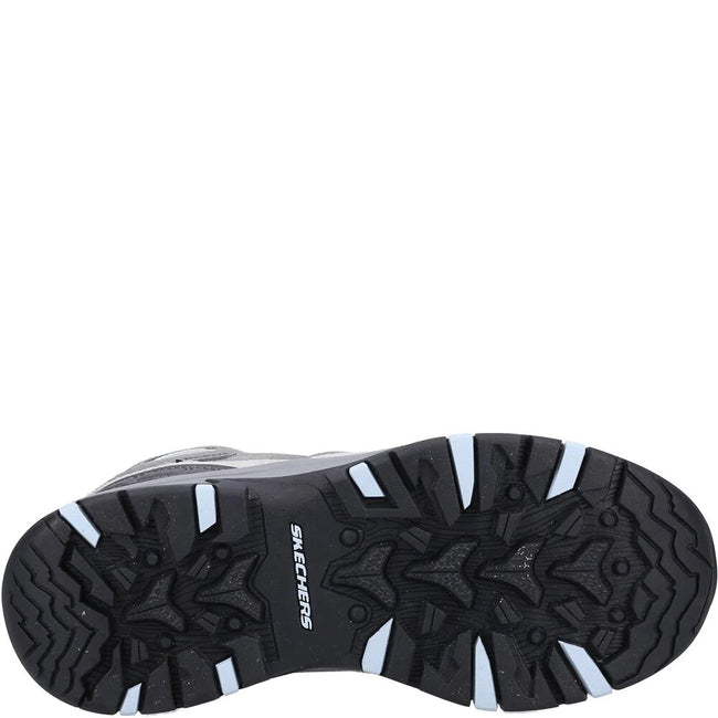 Grey - Side - Skechers Womens-Ladies Trego Rocky Mountain Suede Hiking Boots