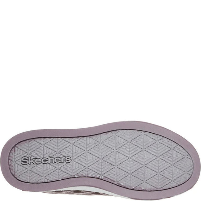 Lavender - Back - Skechers Girls Shoutouts Squad Quilted Trainers