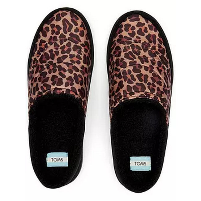 Tan - Lifestyle - Toms Womens-Ladies Classic Leopard Print Slippers