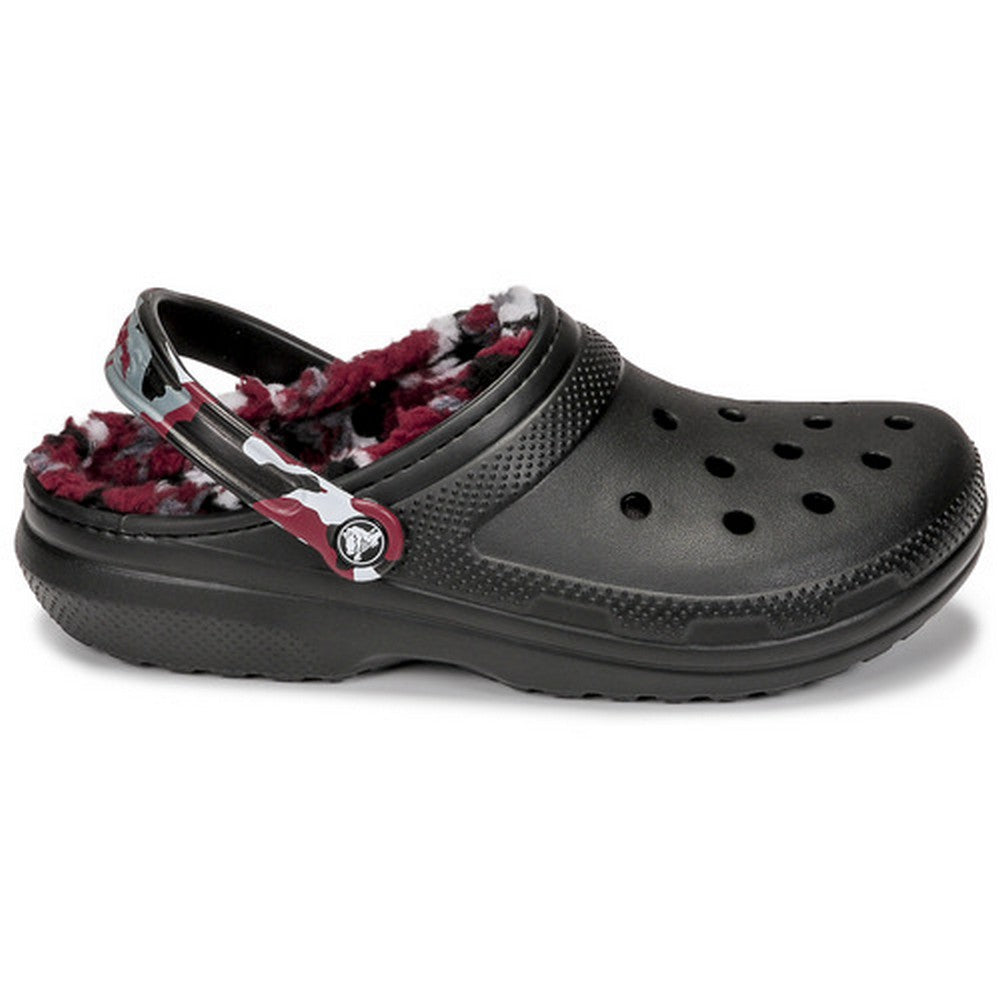 Black-Pepper - Close up - Crocs Unisex Adult Classic Lined Camo Clogs