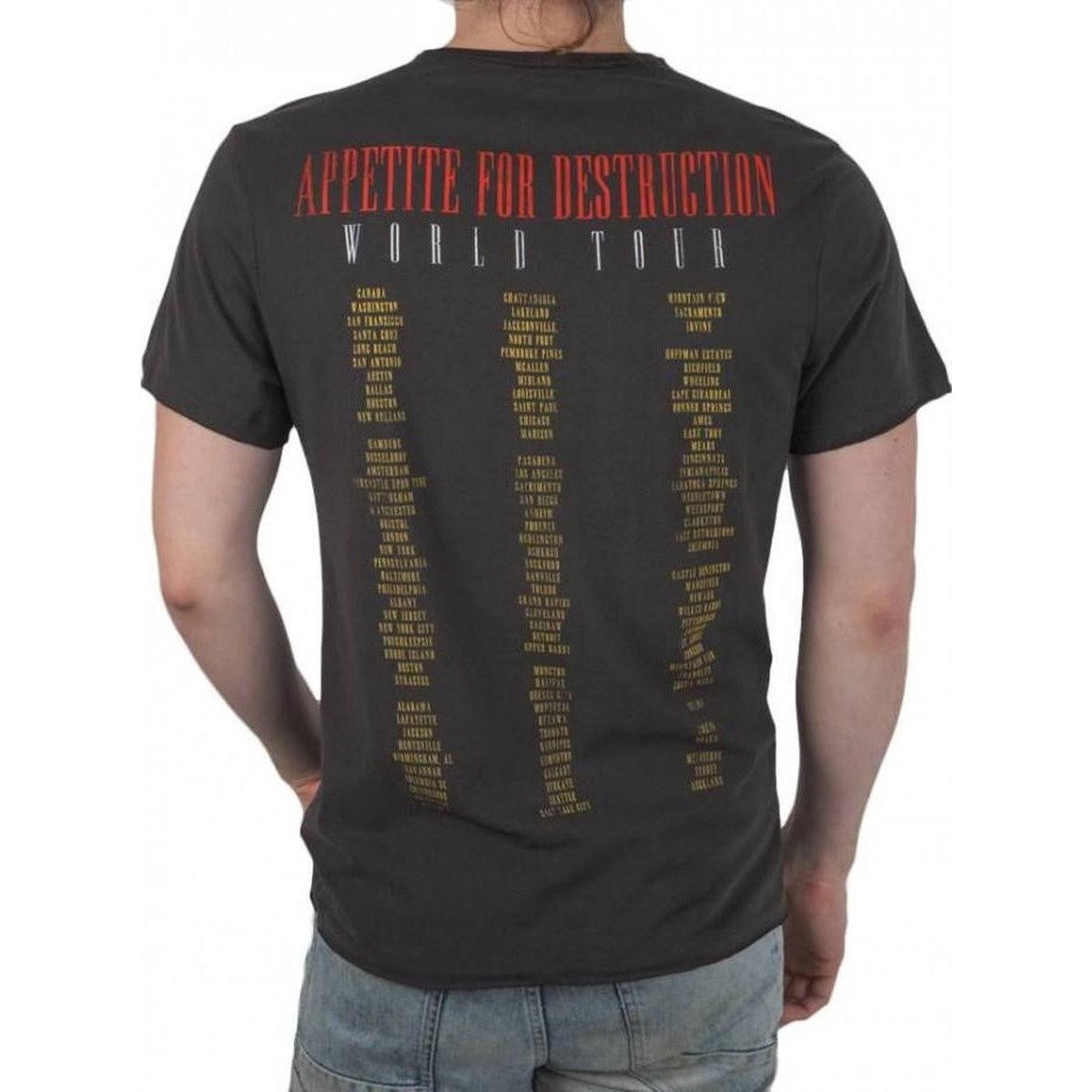 Felpa Unisex Black 'Appetite For Destruction' - Guns N' Roses Ufficiale, Cotone Con Tasca A Marsupio