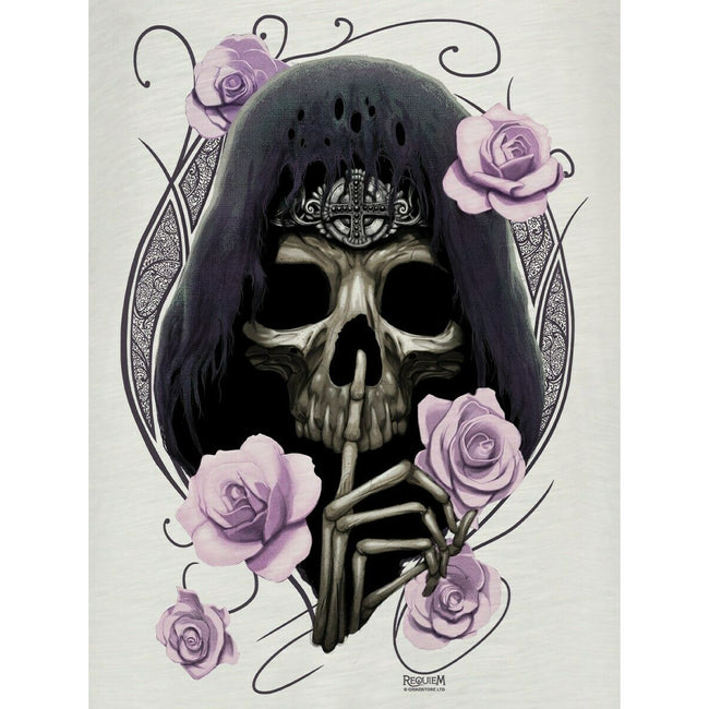 White - Side - Requiem Collective Ladies-Womens Silent Spectre T-Shirt