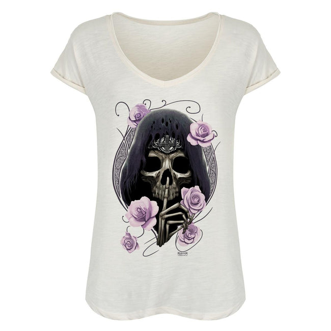 White - Front - Requiem Collective Ladies-Womens Silent Spectre T-Shirt