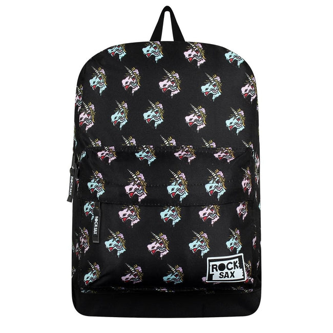 Black - Front - RockSax Unicorn Backpack