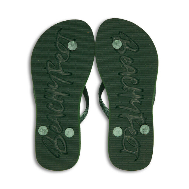 Black-Green-Yellow - Back - BeachyFeet Womens-Ladies Primavera Flip Flops