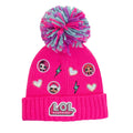 Pink - Front - LOL Surprise Girls Characters Pom Pom Beanie