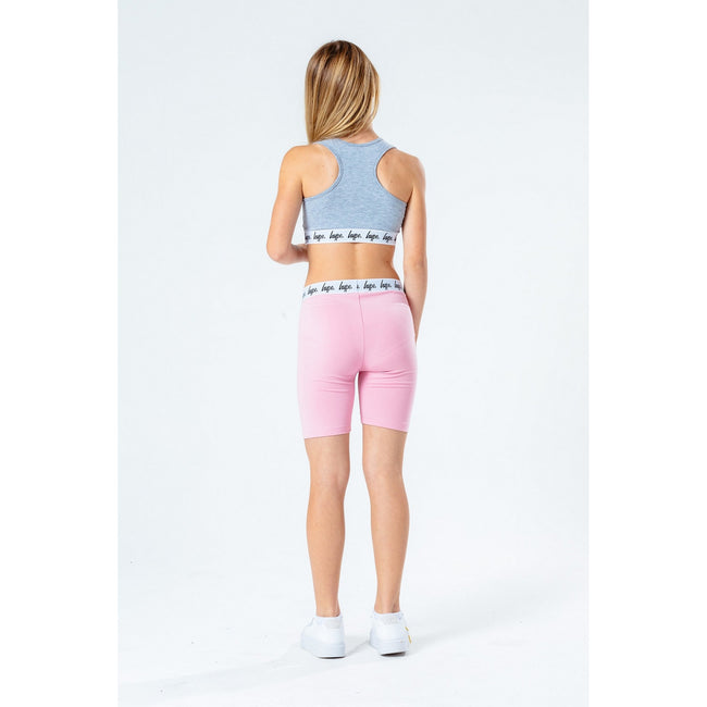 Pink - Side - Hype Girls Script Cycling Shorts