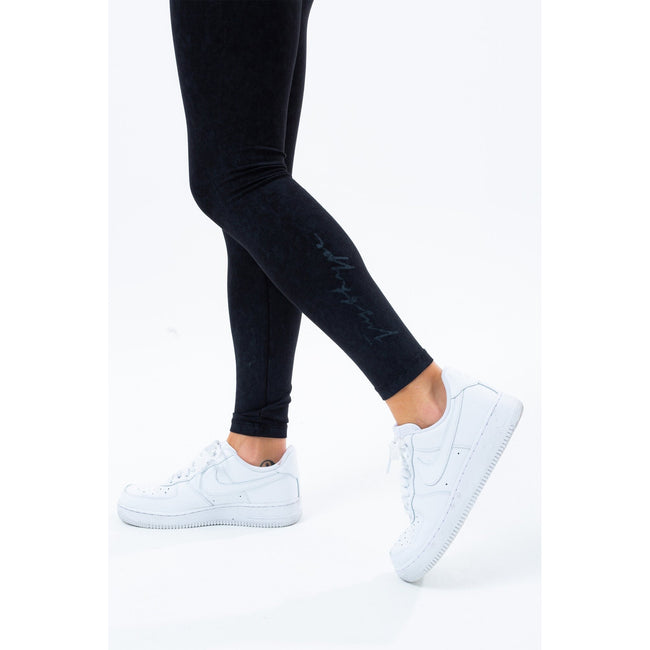 Black - Close up - Hype Womens-Ladies Vintage Leggings
