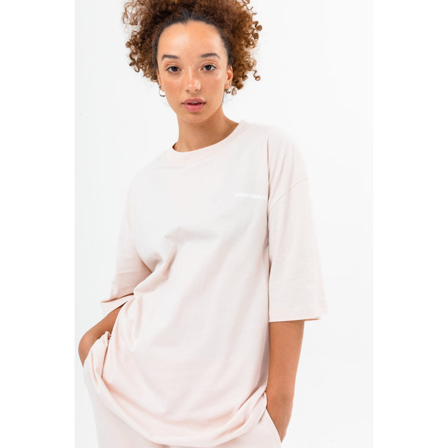 Blush - Close up - Hype Unisex Adult Continu8 Oversized T-Shirt