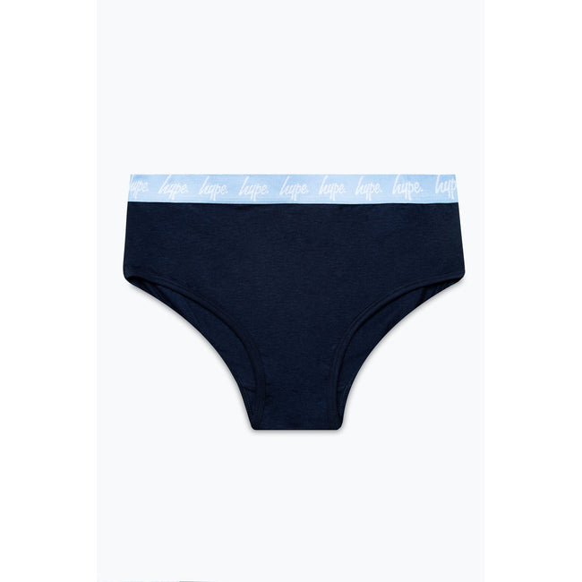Black-Sky Blue - Side - Hype Girls Underwear Set