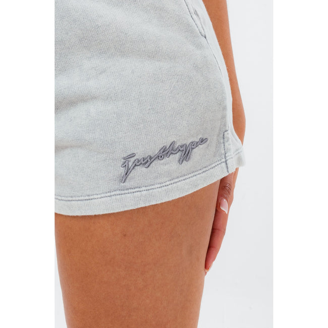Light Grey - Lifestyle - Hype Womens-Ladies Baggy High Waist Jersey Shorts