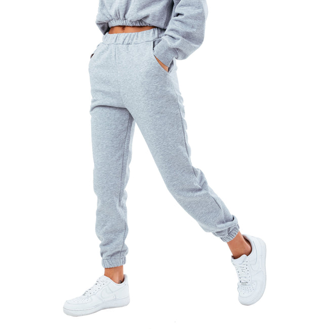 Grey - Front - Hype Womens-Ladies Jogging Bottoms