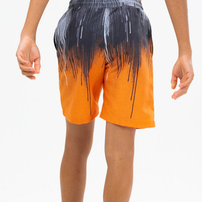 Orange-White - Side - Hype Boys Drips Swim Shorts