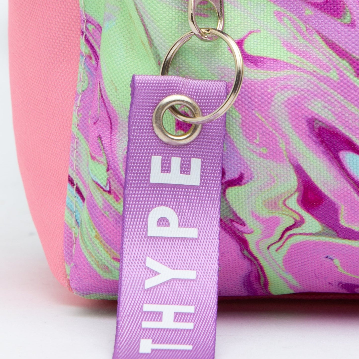 Yellow-Pink-Green - Close up - Hype Gradient Marble Mini Backpack