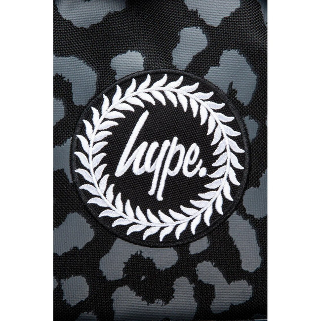 Black-Grey - Side - Hype Leopard Print Backpack