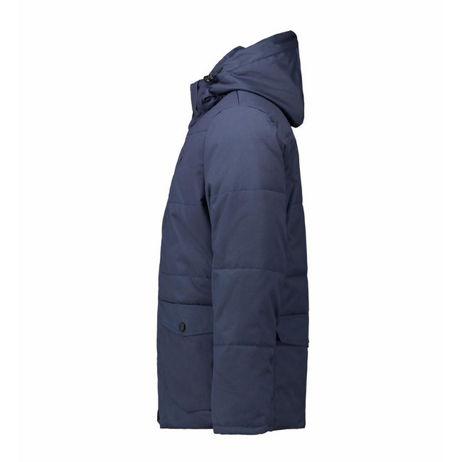 Navy - Lifestyle - ID Mens Padded Smart Winter Parka Jacket