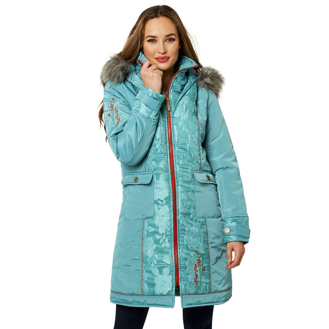 Blue - Back - Joe Browns Womens-Ladies Parka