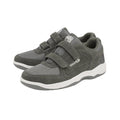 Charcoal - Side - Gola Mens Belmont Suede Wide Fit Trainers