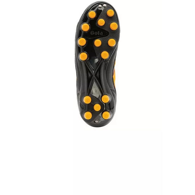 Black-Sun Yellow - Close up - Gola Childrens-Kids Performance Ceptor MLD QF Football Boots
