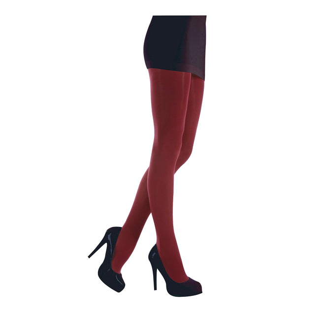 Red - Back - Silky Womens-Ladies Opaque Luxury Soft 80 Denier Tights (1 Pair)