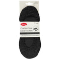 Black - Front - Silky Womens-Ladies Lace Cushion Footlets (1 Pair)