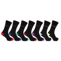 Black - Front - Mens Cotton Rich Mood Casual Socks (Pack Of 7)
