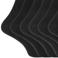Black - Back - Mens Bamboo Super Soft Breathable Ribbed Socks (6 Pairs)