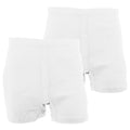 White - Back - FLOSO Mens 100% Cotton Interlock Trunk Underwear (Pack Of 2)